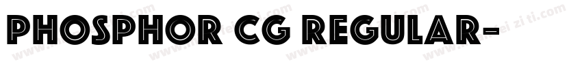 Phosphor CG Regular字体转换